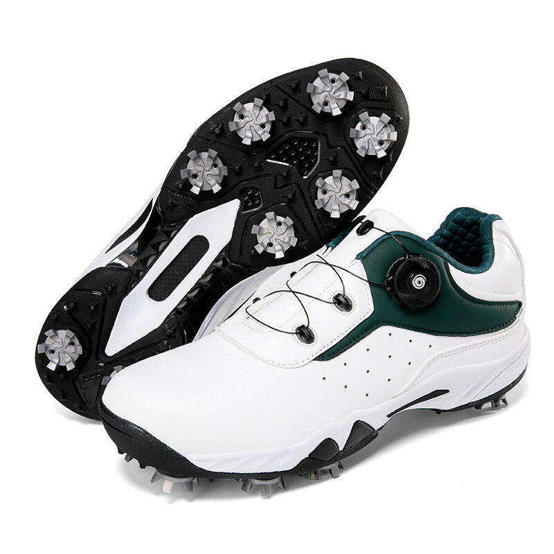 Men's and Women's Golf Shoes Casual Shoes Outdoor Shoes Men's Golf Shoelace Stud Sneakers,