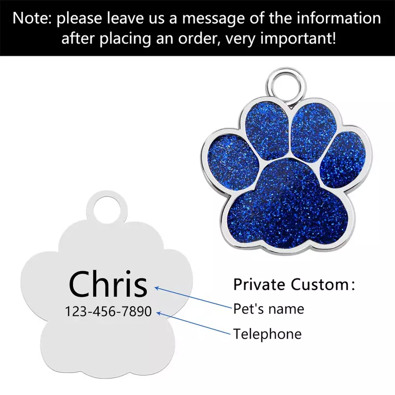 Gepersonaliseerde Gravure Pet Cat Naam Tags Aangepaste Hond Id Tag Kraag Accessoires Naambord Anti-verloren Hanger Metalen Sleutelhanger