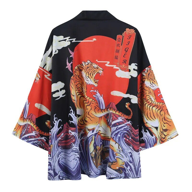 Pria Jepang Obi Pria Yukata Kimono Cardigan Pria Haori Samurai Jepang Pakaian Pakaian Tradisional Jepang