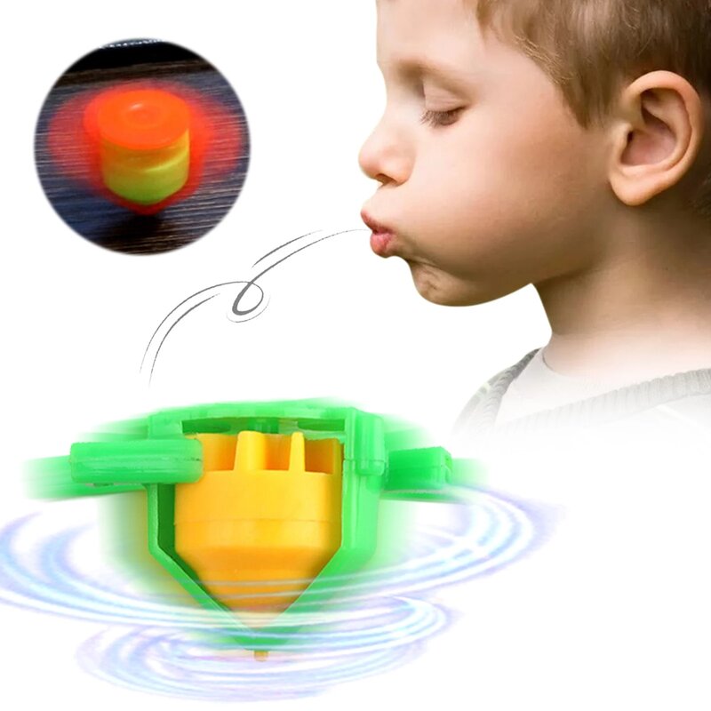 Giroscopio de plástico giratorio para niños, 1/2/5 piezas, giroscopio colorido, Tops giratorios de presión, juguetes clásicos para niños, regalo