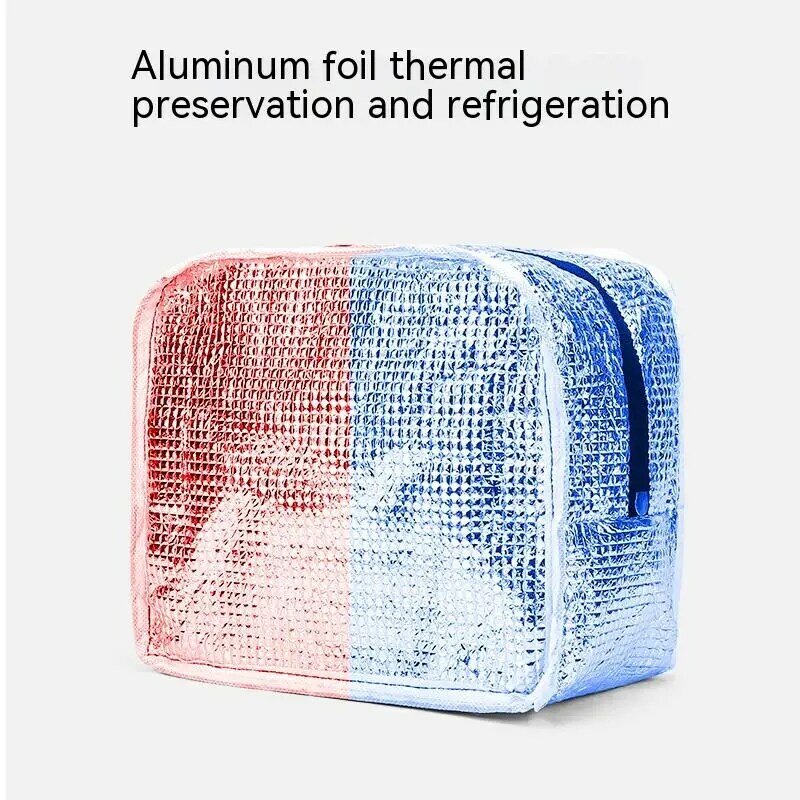 Bolsa térmica portátil, fiambrera de aluminio para exteriores