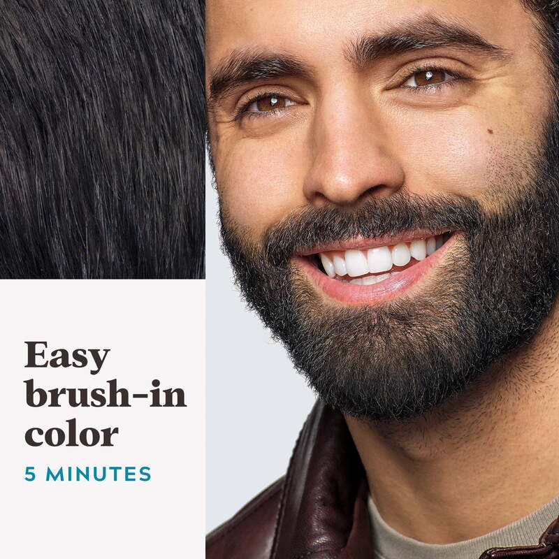 회색 머리용 콧수염 및 수염 색칠, M-55 리얼 블랙, 3 팩