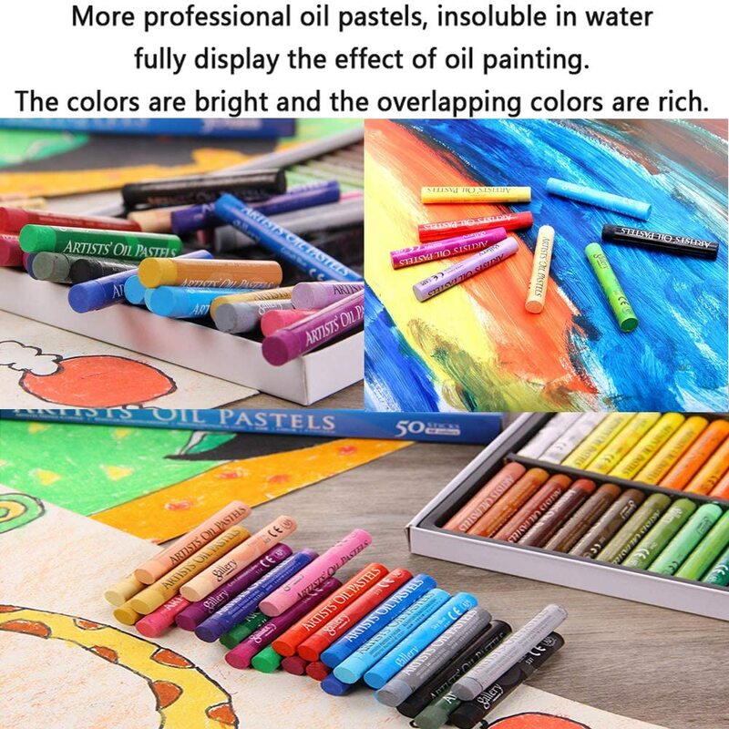 مجموعة ألوان الباستيل الزيتية الناعمة من مونجيو 12/25/50 لوحات فنية احترافية رسم جرافيتي أقلام تلوين قابلة للغسل عصي غير سامة دائرية