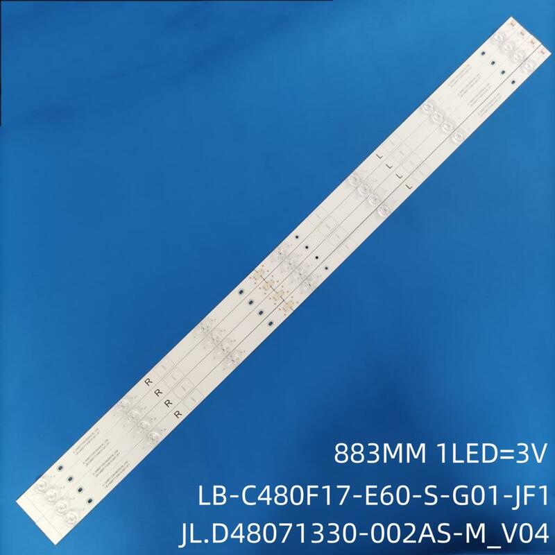 5set=40PCS LED backlight strip FOR SA48S50N LED48HS60 JL.D48071330-002AS LB-C480F17-E60-S-G01-JF1 7led 883MM 1LED=3V