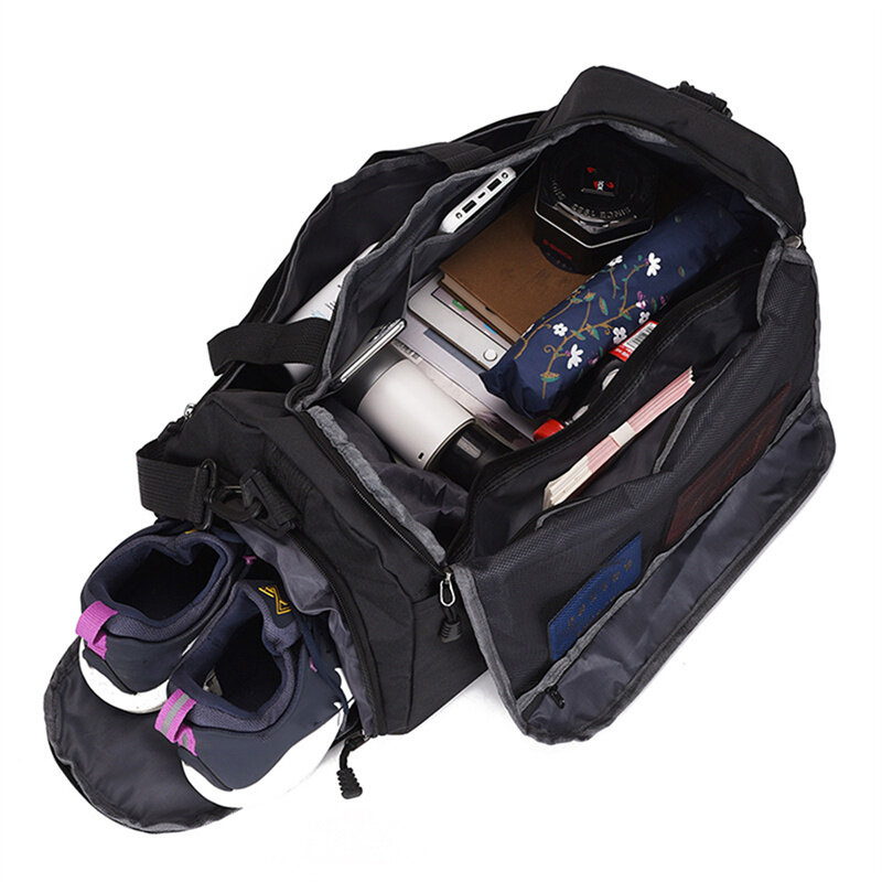 Bolsa deportiva de gimnasio para hombre y mujer, mochila impermeable de gran capacidad para exteriores, espacio separado para zapatos, bolsa de viaje para Fitness