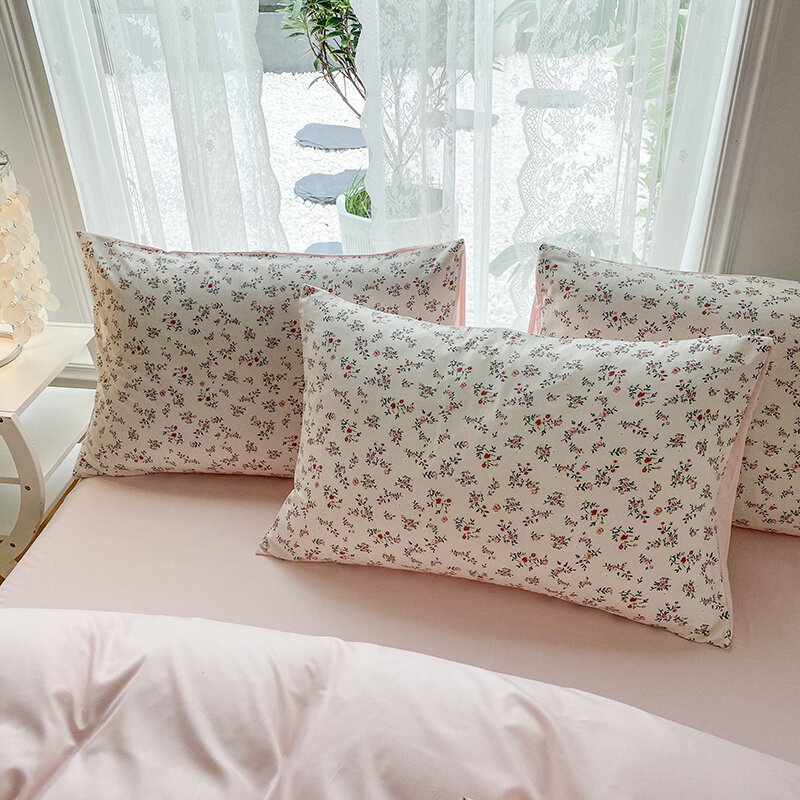 2pcs Pillow Cover Soft Pillowcase Rectangle Pillowslip for Home Bed Cushion Cover 48x74cm Printed Pillow Case capa de almofada