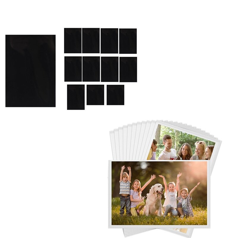 Bingkai foto ritel, 12 Pak bingkai foto magnet kulkas 6x4 inci, bingkai foto magnetik untuk anak-anak, keluarga, magnet foto