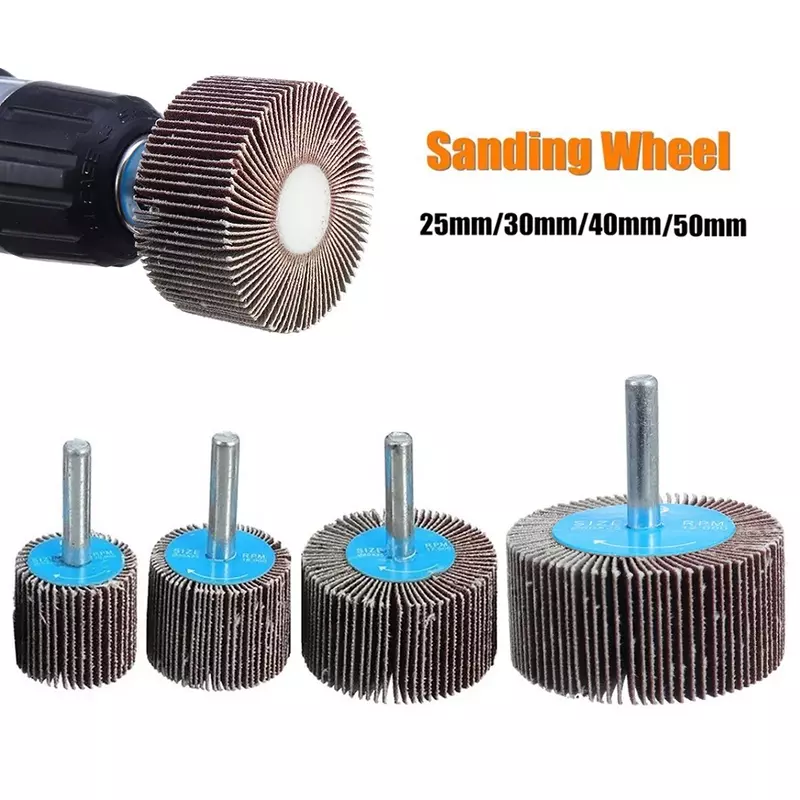1pc Sanding Flap Wheel 25/30/40/50mm 80# Sanding Flap Disc Wheel Polishing Grinding Sanding Flap Wheel For Rotary Tool