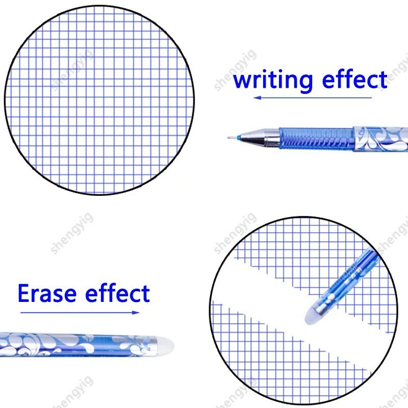 100 sztuk/zestaw Kawaii do wymazywania wkładów długopisy żelowe szkic do pisania materiały piśmienne do notebooka przybory szkolne urocze ołówek dla dzieci
