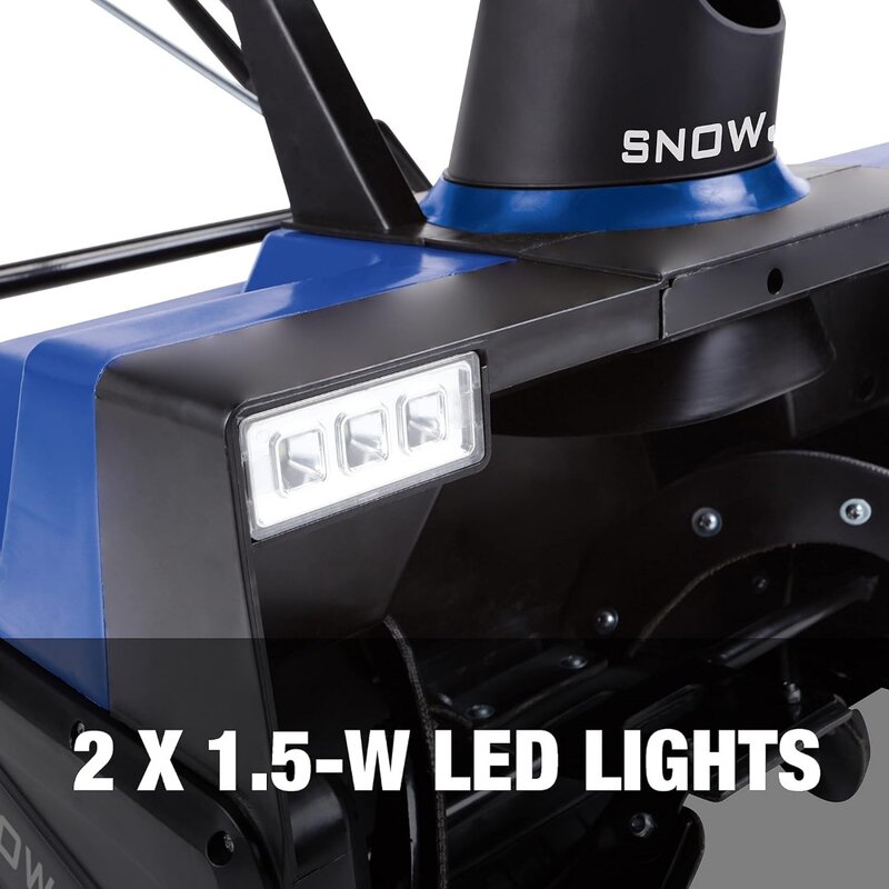 Soplador de nieve eléctrico con luces LED duales, 22 pulgadas, 15 Amp