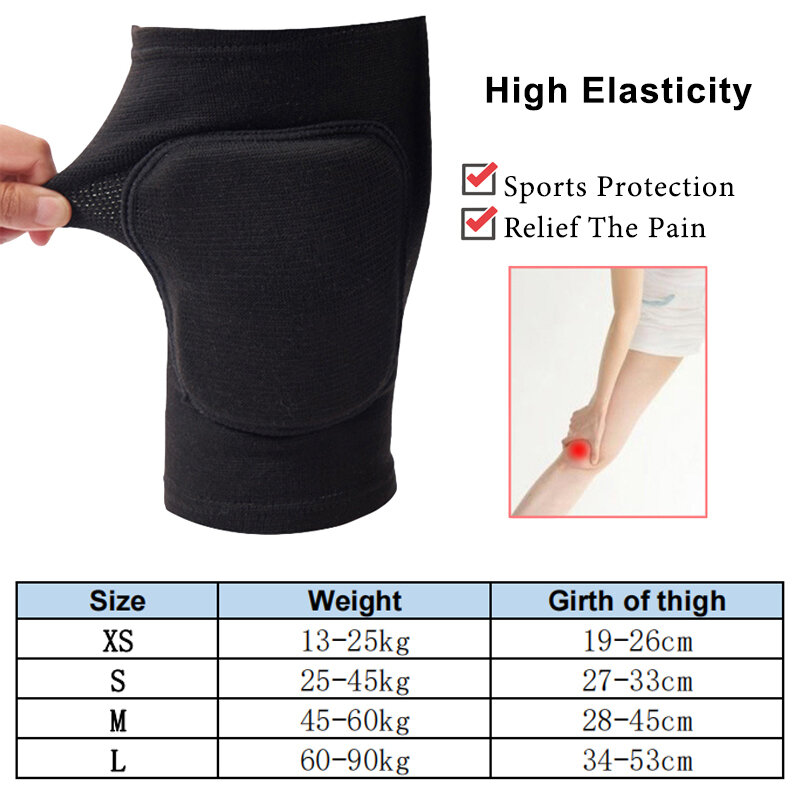 Sportowe kompresyjne ochraniacze na kolana elastyczne ochraniacze na kolana zagęszczone gąbki kolana Brace wsparcie dla tańca trening treningowy