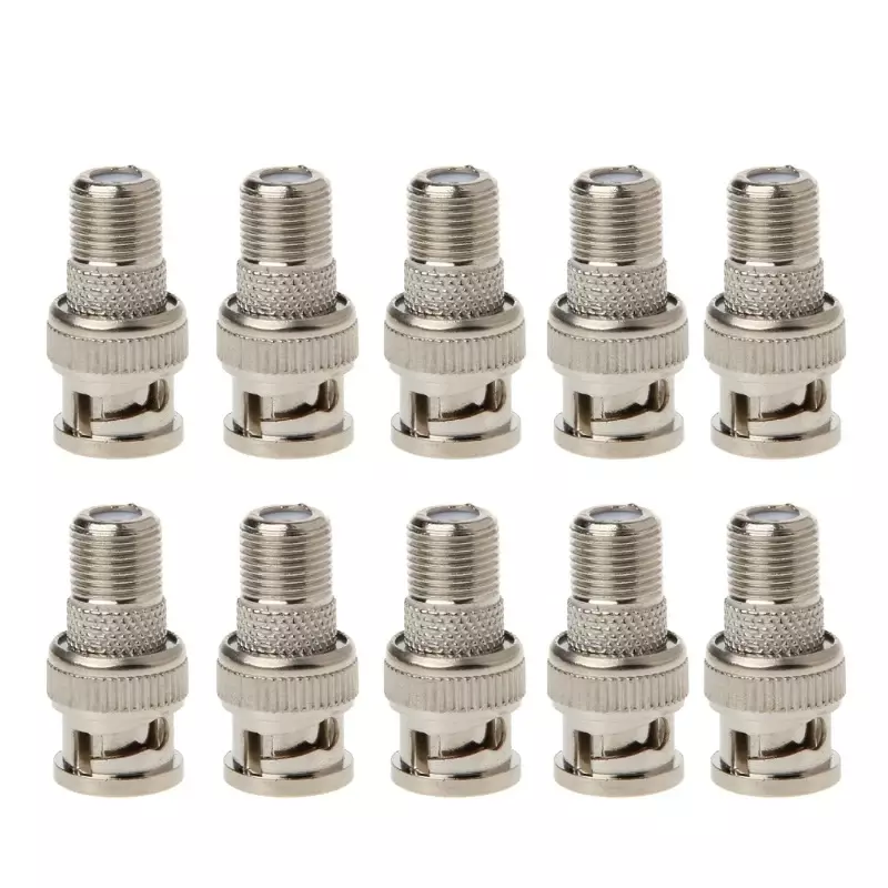 5Pcs/Set BNC Male Plug To F Female Jack Coax Connector Adapter for CCTV Camera