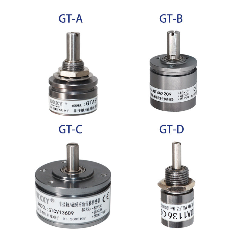 GTC 4-20ma 10-24v Power Supply Sensor Output Hall non-kontak sudut penggaris 0-360 derajat potensiometer