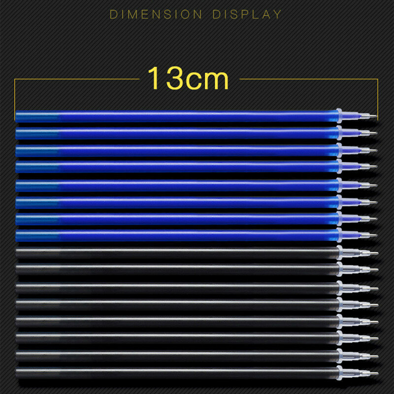 100 Pçs/set 0,5mm Caneta Gel Apagável Caneta Refil Rod Set Azul Preto Tinta Shool Lavável Handle Escrita Papelaria Suprimentos