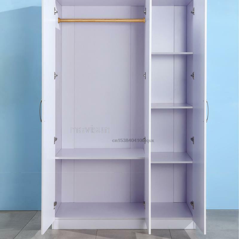 Guarda-roupa das crianças moderno e minimalista conjunto de móveis para crianças rosa azul três portas de duas portas quarto armário de roupeiro doméstico