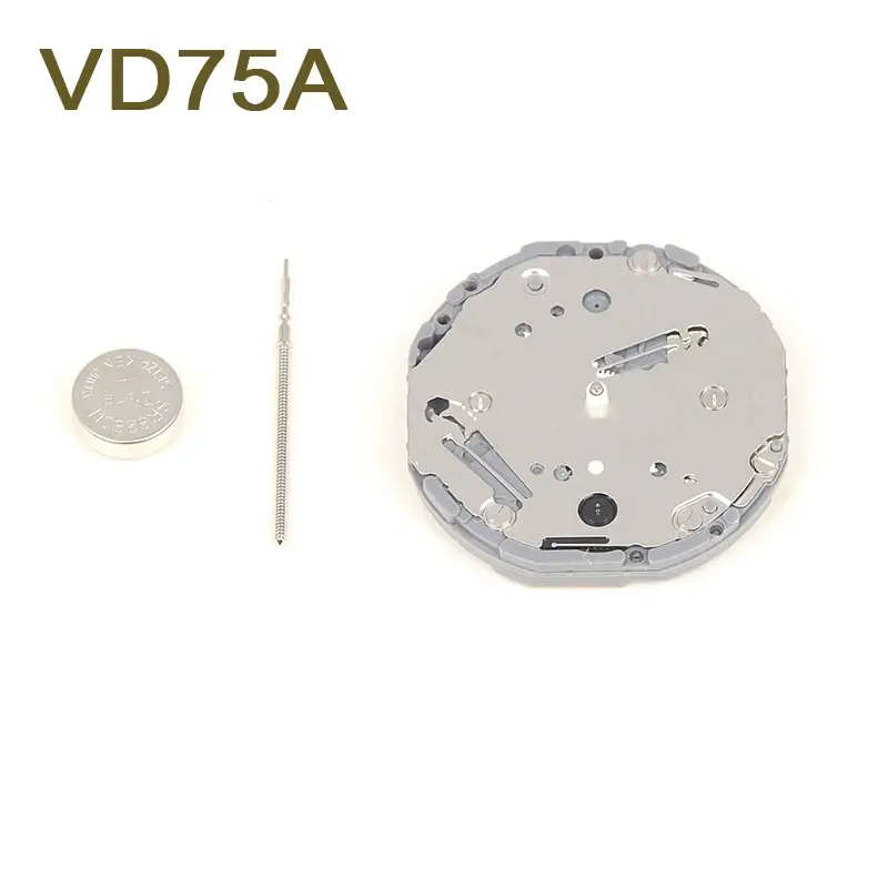 Японские часы Seiko VD75A VD75, механизм с 5 стрелками, 3,9 дюйма, маленькие секунды, многофункциональные часы с кварцевым механизмом, запасные части