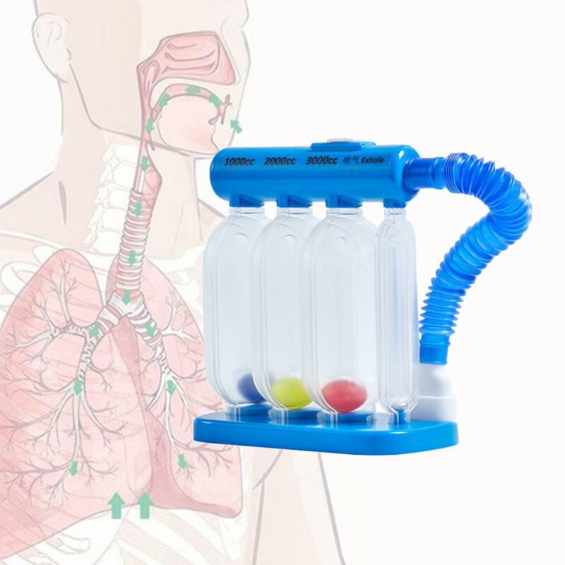 Ejercitador de respiración de tres bolas para recuperación postoperatoria, entrenamiento Vocal