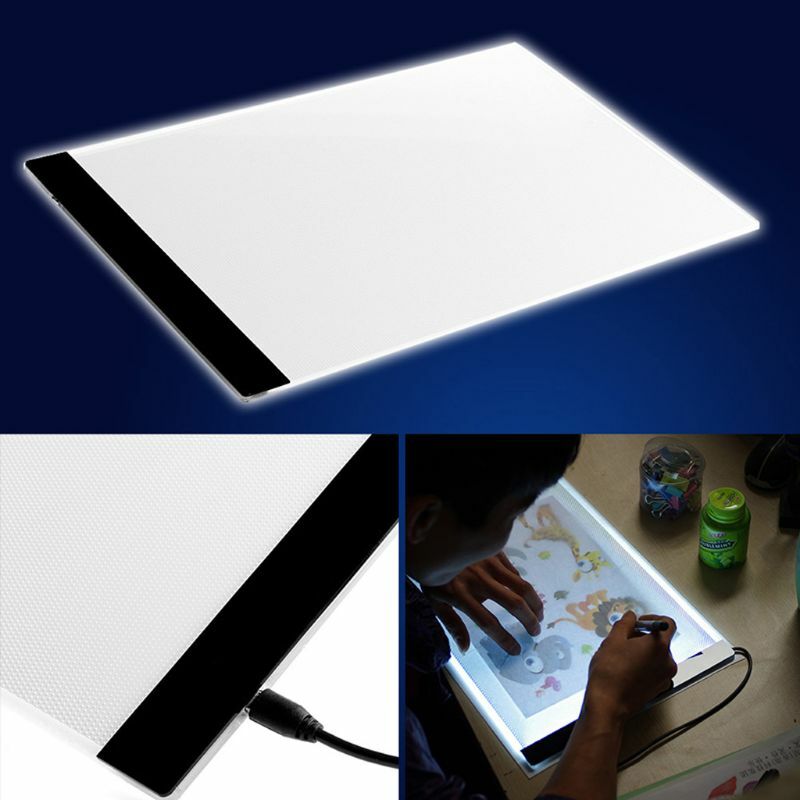 1 Bộ A4 LED Nghệ Sĩ Mỏng Nghệ Thuật stencil Ban Hộp Đèn Truy Tìm Bảng Vẽ MỚI