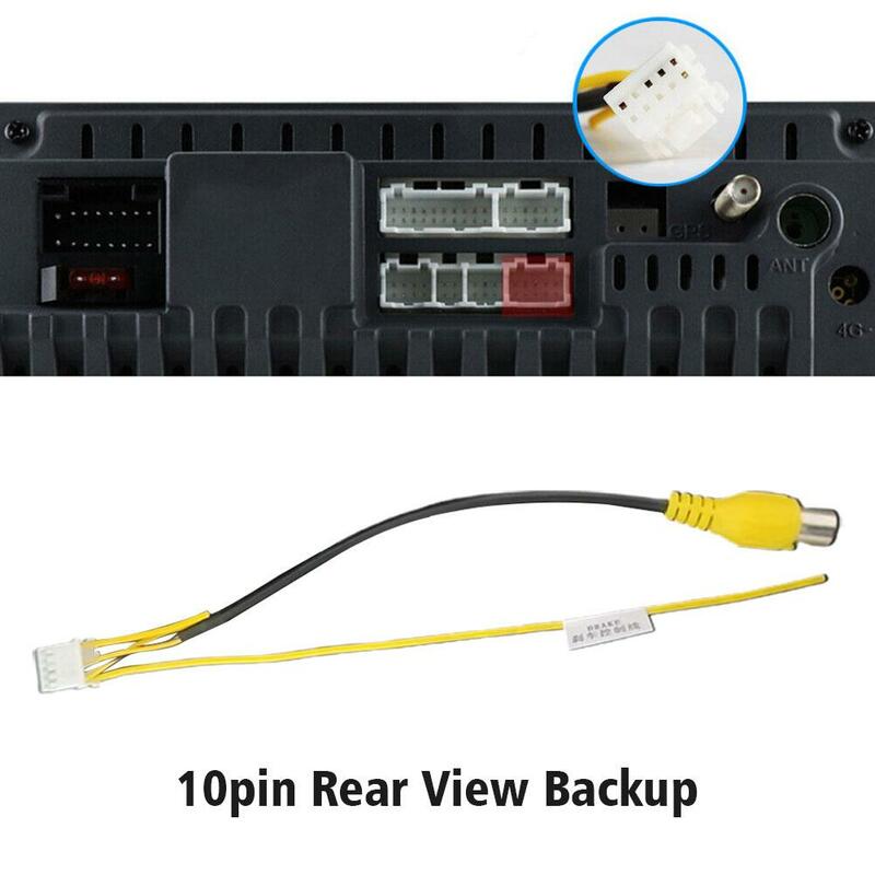 10pin Adaptor kabel kamera cadangan tampilan belakang Rca untuk mobil Android Stereo Radio Dvd Player mobil Aksesori Monitor Multimedia B8s2
