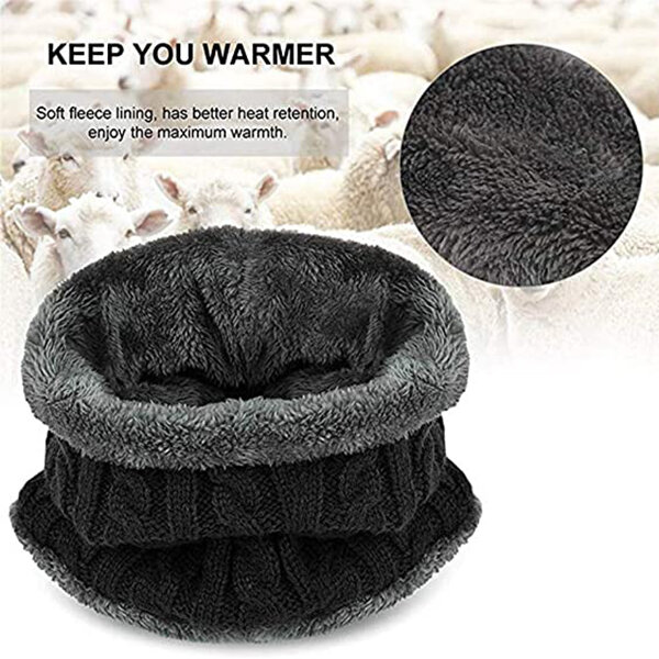 Conjunto unisex de chapéu e cachecol de malha quente, luva para homens e mulheres, inverno
