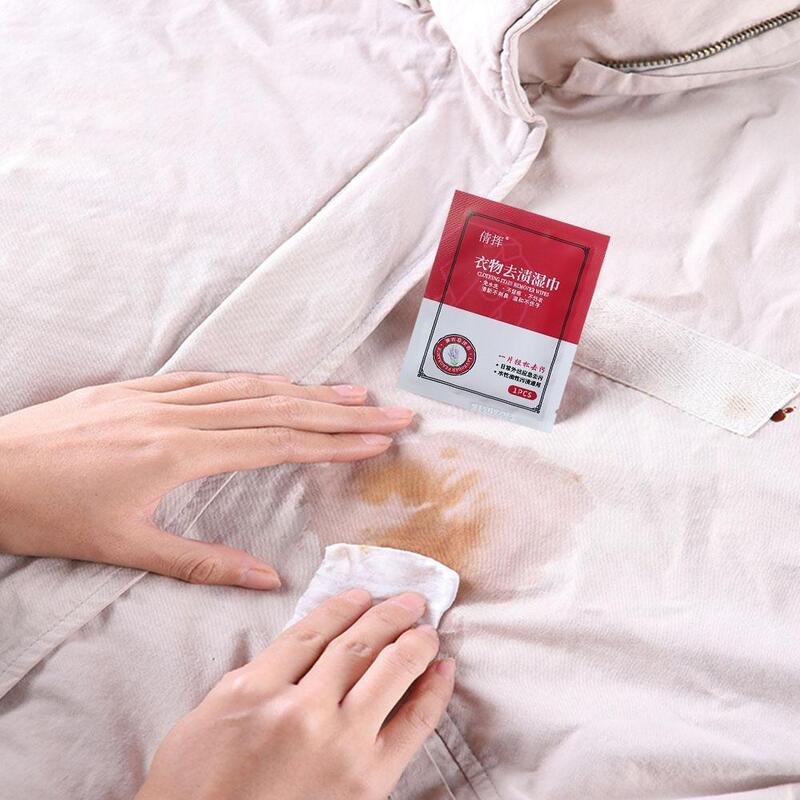 Clothes Cleaning Wipes, Individually Packaged Clothes Wipes Jacket Stain Cleaning Down Wet Wipes Remover Wipes Removal T6E1