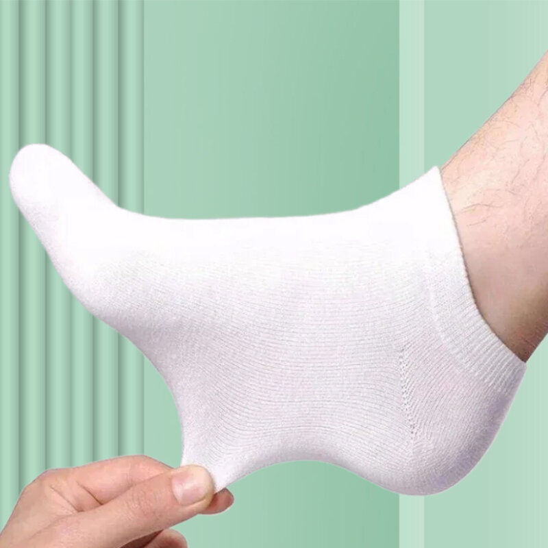 Calcetines tobilleros de algodón para hombre y mujer, calcetín transpirable, sencillo, color blanco y negro, 5/10/20 pares