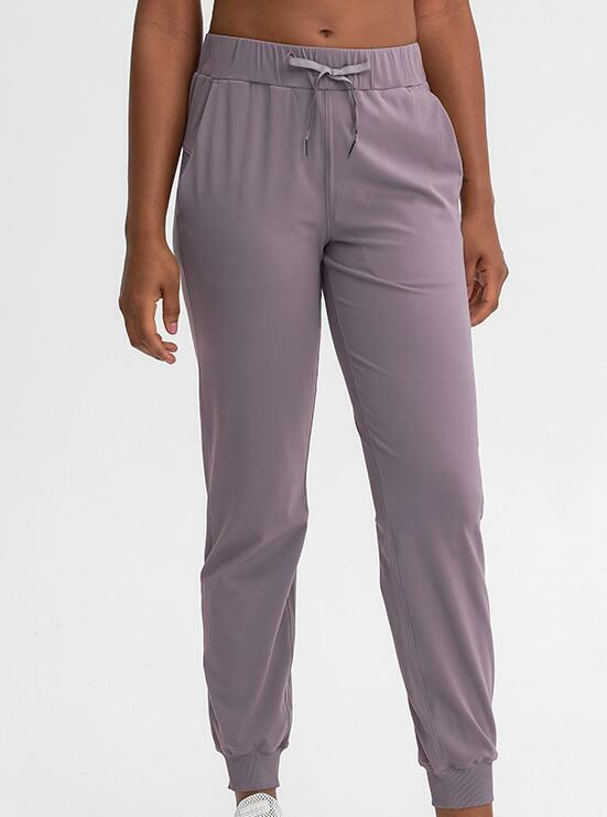 Pantalones informales de moda para mujer, color sólido