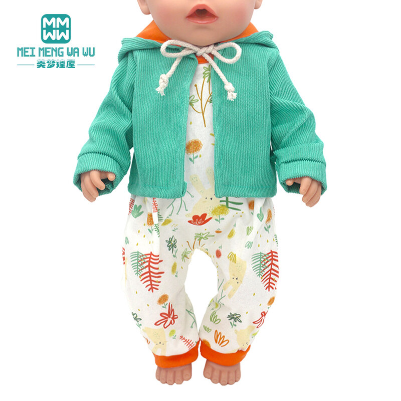 Mini vestiti per bambole moda giacche, jeans, cappotti, scarpe adatto per bambola americana da 45 cm e accessori per bambole appena nati