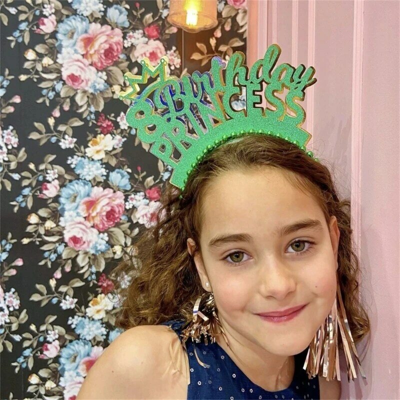 50jb crianças princesa cocar festival festa bandana adolescentes aniversário hairband