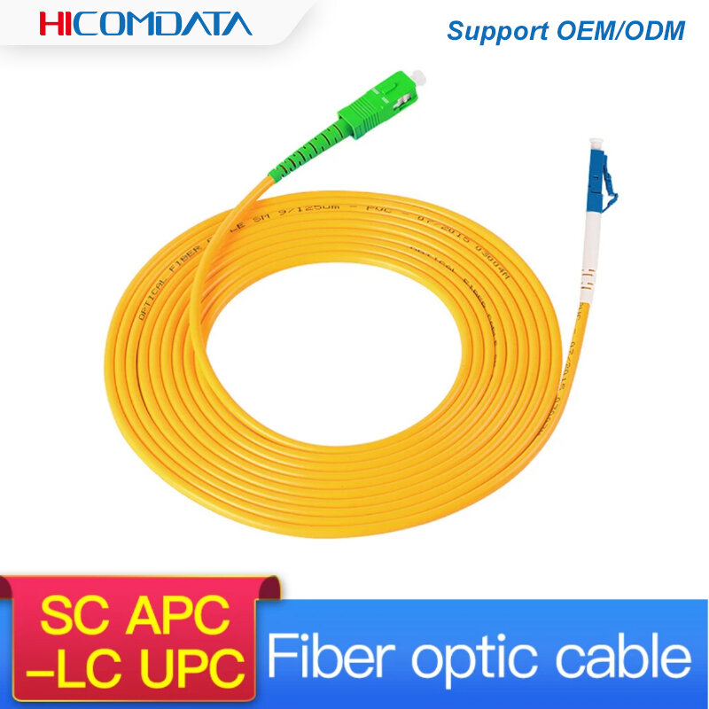 Câble optique de correction de fibre de mode unique de SC/APC-LC/UPC 3M Simsake SC-LC le câble de raccordement de fibre de 2.0mm 3.0mm FTTH 1M 3M 5M 10M