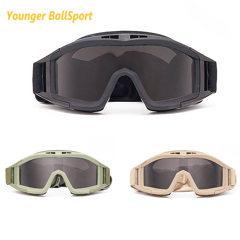 Nieuwe Tactical Airsoft Paintball Goggles Winddicht Anti Fog Cs Bescherming Goggles Speciale Krachten Past Voor Tactische Helm Schieten