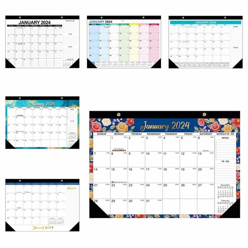 Calendario de pared semanal 2024, planificador diario, papelería de oficina, suministros de papelería, organizador de Agenda, decoración del hogar
