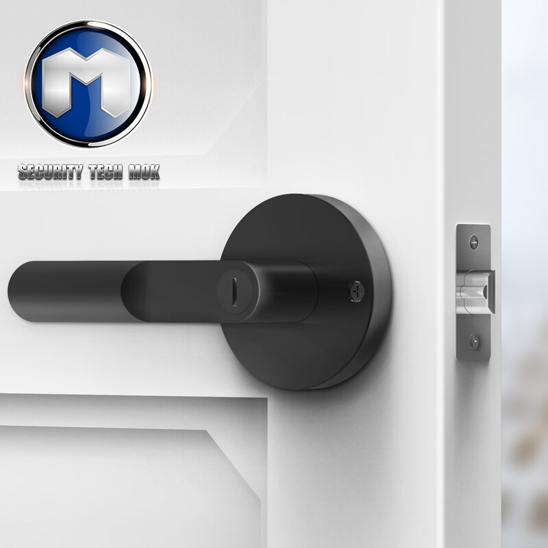 MOK zinco liga Keyless frente porta preta eletrônica digital inteligente porta fechaduras