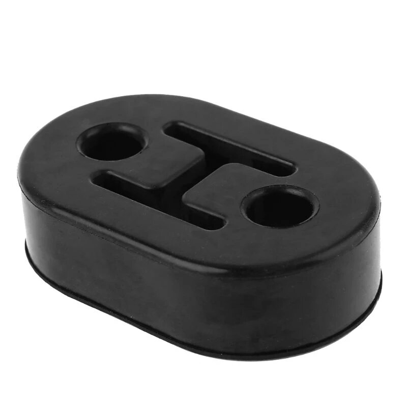 Soportes de goma para tubo de escape de coche, colgador aislante Universal, color negro, 2 agujeros de 11mm de diámetro, 2/4/6/8/10 piezas