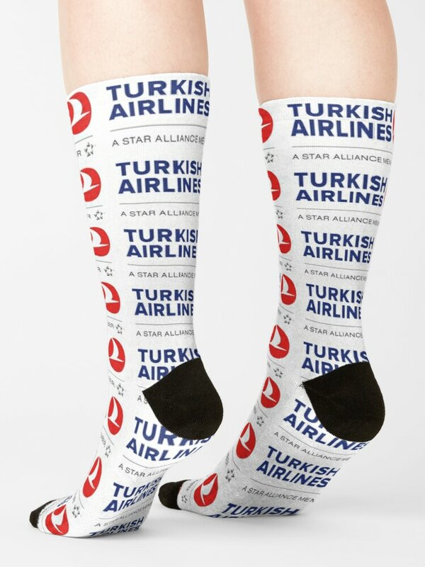 Chaussettes avec Logo de compagnie aérienne turque, cadeau pour homme