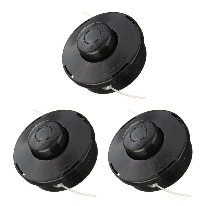 3X Replacement Petrol Trimmer Head Strimmer Bump Feed Line Spool Brush Cutter Grass