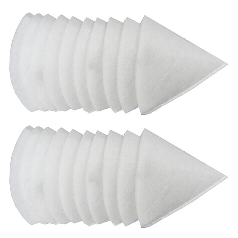 Jeu de filtres coniques pour vannes d'air rondes, G4 Chr125 Pound White, 180mm de long, 20 pièces, structure en profondeur progressive