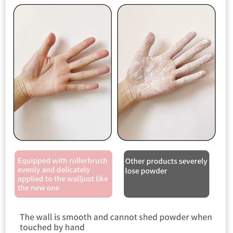 Cepillo enrollable de pared 2 en 1, herramienta de reparación de pared, secado rápido, impermeable, pequeño, seguro, pintura de látex