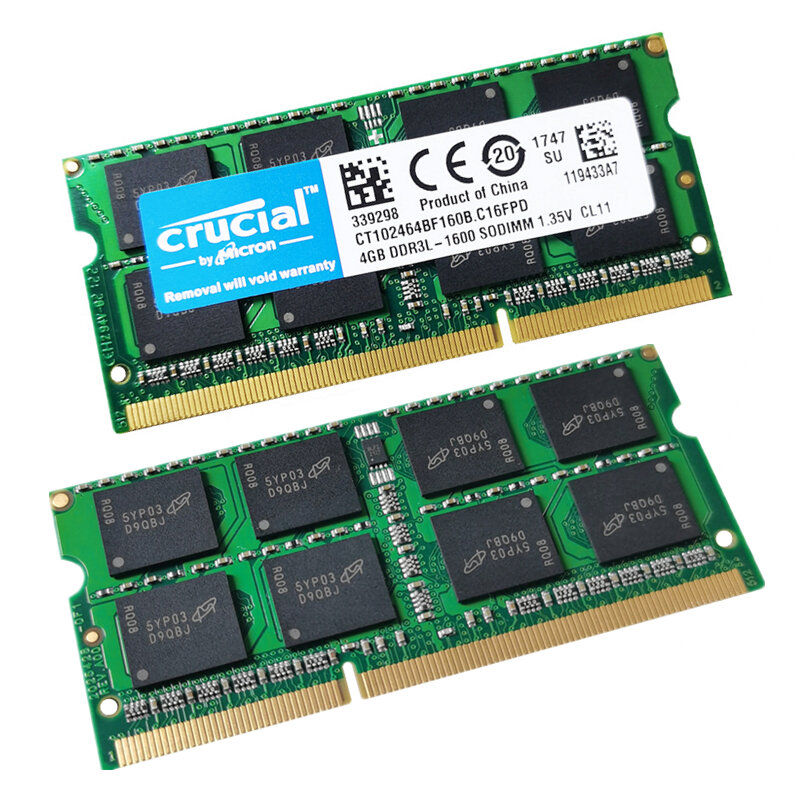 Mémoire RAM pour ordinateur portable Sodimm, DDR3L, DDR4, 8 Go, 4 Go, 16 Go, PC3 1066, 1333, 1600, PC4, 2133, 2400, 2666 MHz, DDR3, 204pin