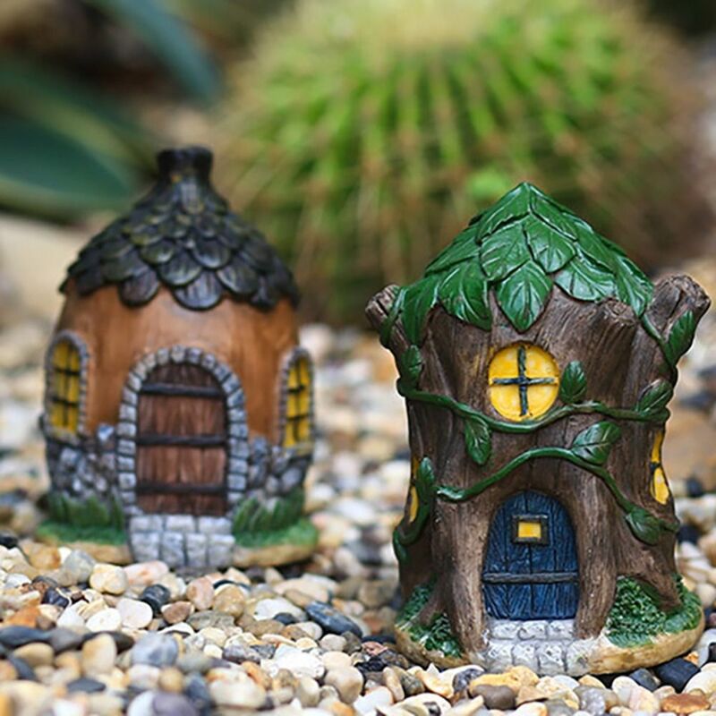 Escultura De Jardim De Resina, Decoração Home Criativa, Acessórios de jardim, Micro Decoração Paisagem, Casa De Flores Ornamentos