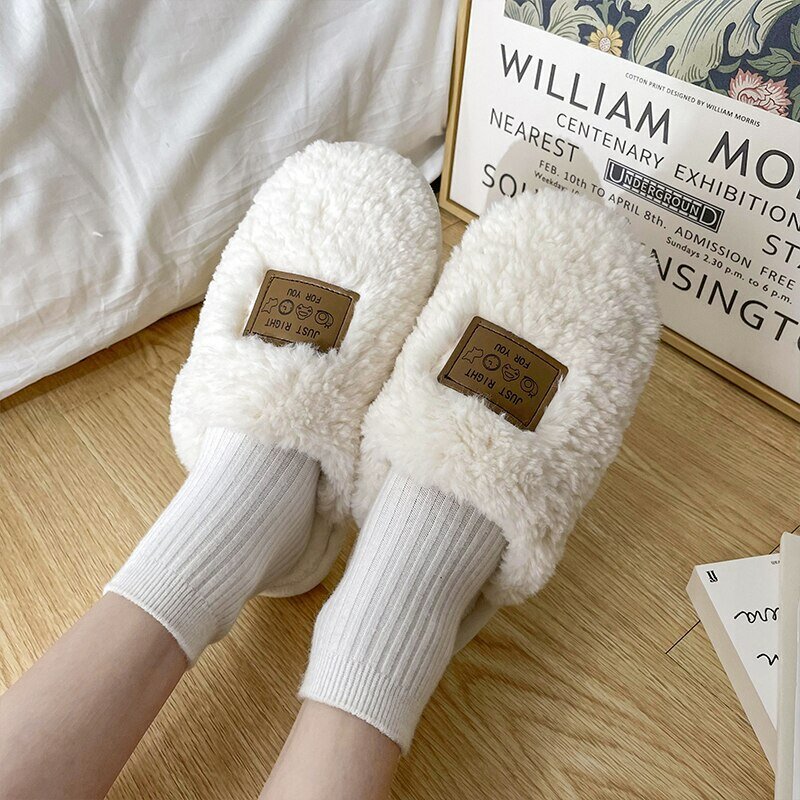 Zapatillas de algodón para el hogar Feslihoet, zapatos de hombre de piel de algodón, toboganes cálidos cómodos para el invierno