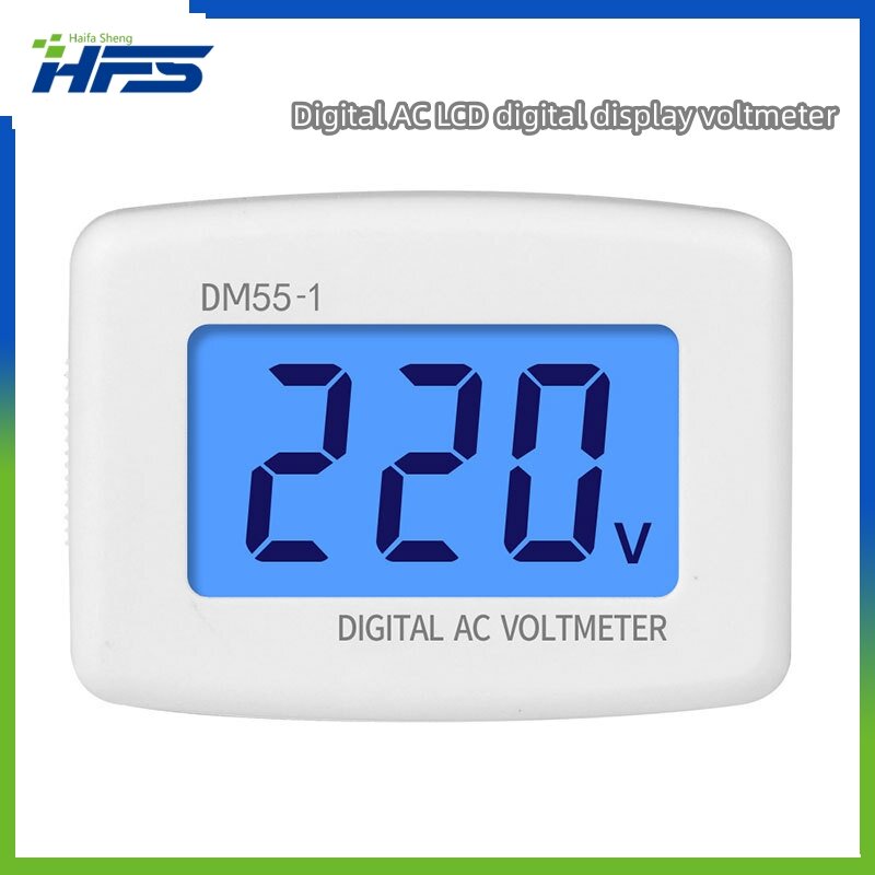 Medidor de CA digital com plug tipo, cristal líquido Display voltímetro, 110V a 220V, DM55-1