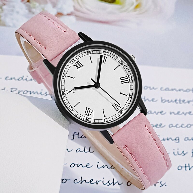 นาฬิกาควอตซ์สำหรับสุภาพสตรีสายหนังฝ้า Jam Tangan Digital สำหรับสุภาพสตรี zegarek damski relófeminino