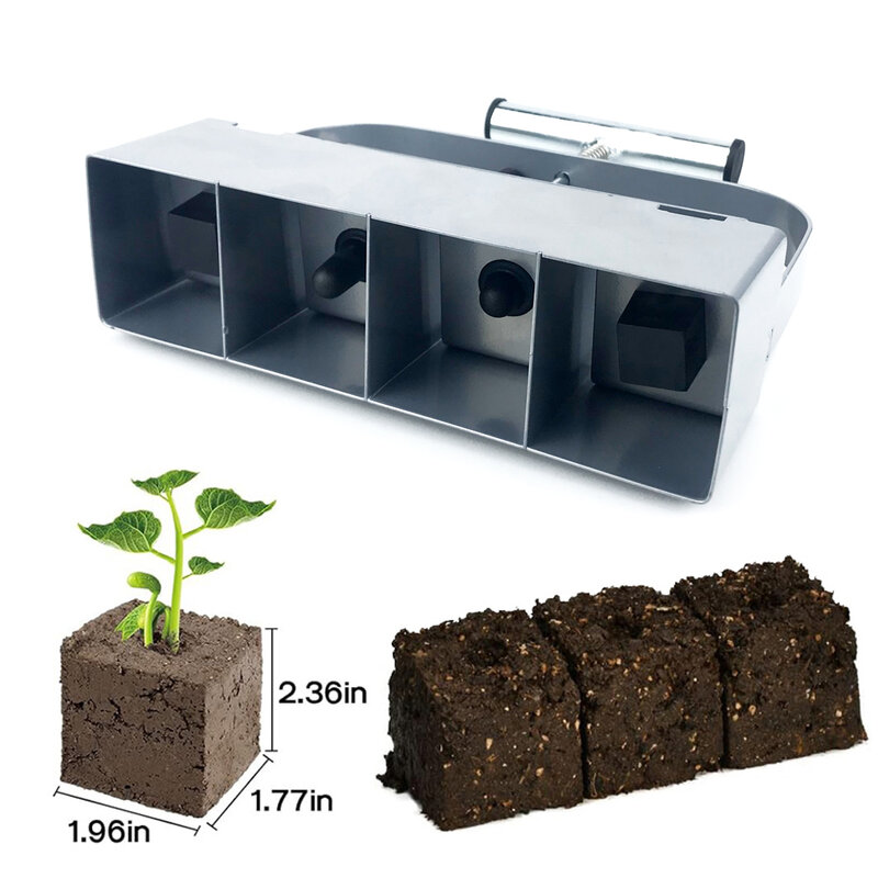Handheld Seedling Solo Block Maker, Soils Blocking Tool, Usado para Mudas, Estufa Jardim Supplies, 2"