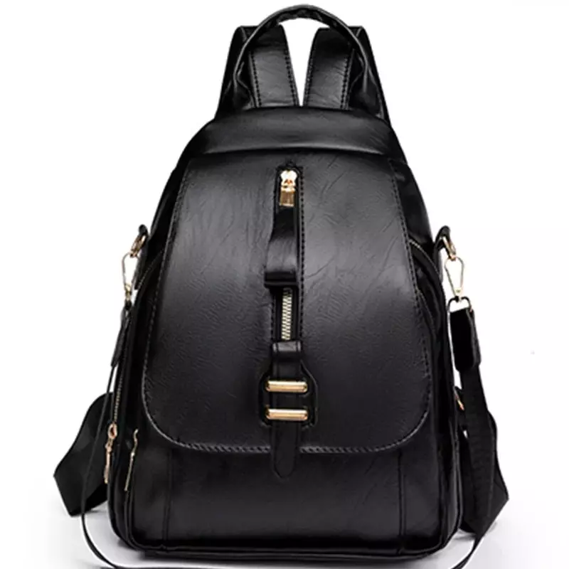 2024 Women Leather Backpacks Vintage Shoulder Bag Female Backpack Ladies Travel Backpack Mochila School Bags for Girls Bagpack