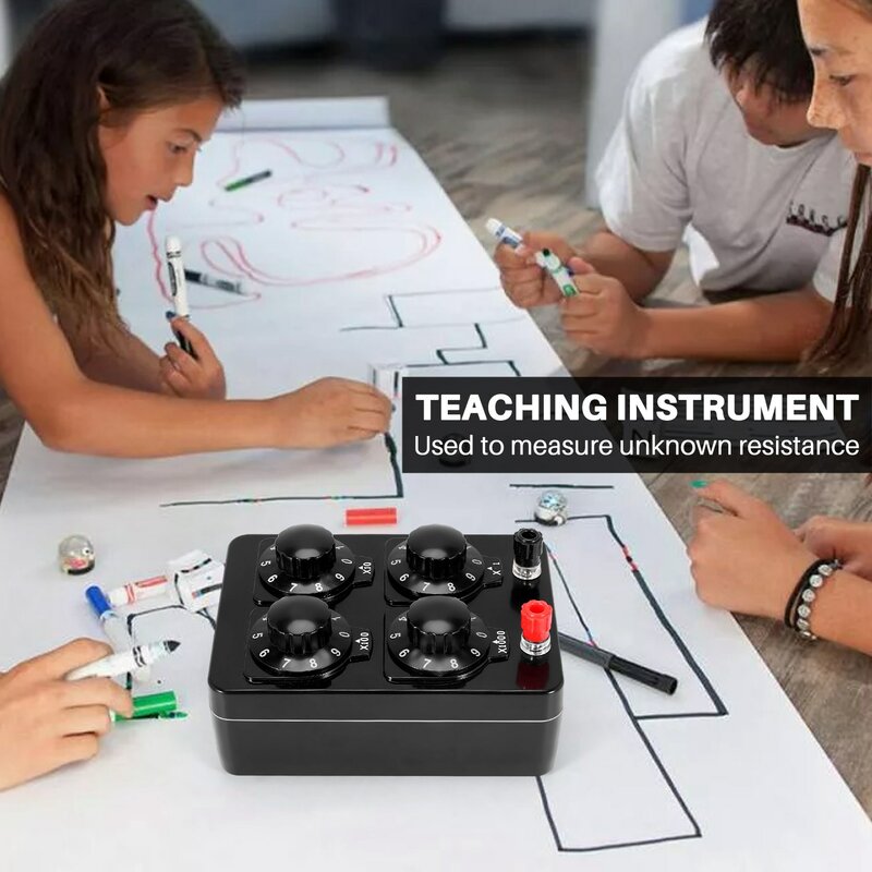 Simples Resistência Box, variável Década Resistor, Instrumento de Ensino, Precisão 0-9999 Ohm