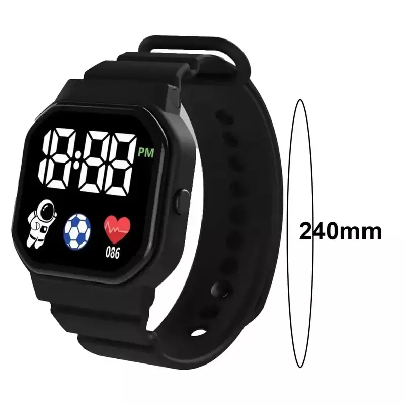 Zegarek dla dzieci sportowe cyfrowe zegarki Digital Spaceman silikonowy pasek wodoodporny elektroniczny zegarek na rękę dla dzieci chłopców dziewczyny prezenty nowe