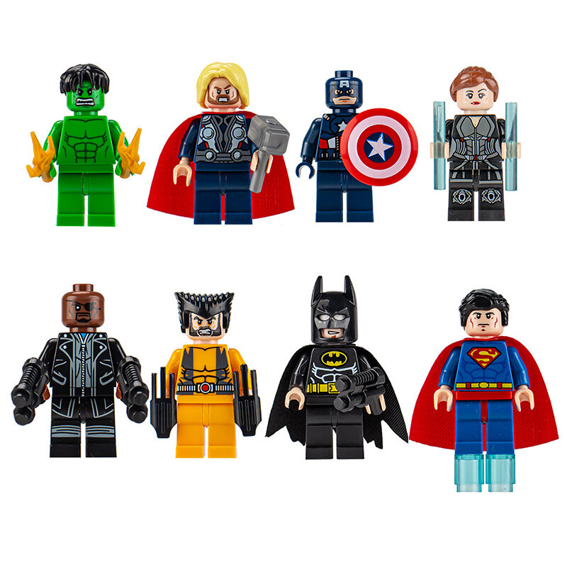 24 sztuki figurki kalendarz adwentowy Spiderman Iron Man Hulk kapitan ameryka PVC klocki minifigurki modele dla dzieci prezent