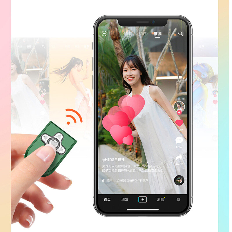 Palo de selfi inalámbrico con Bluetooth, soporte de 1,67 M de largo, extensible, Broacast en vivo, trípode plegable con luz de relleno para teléfonos inteligentes