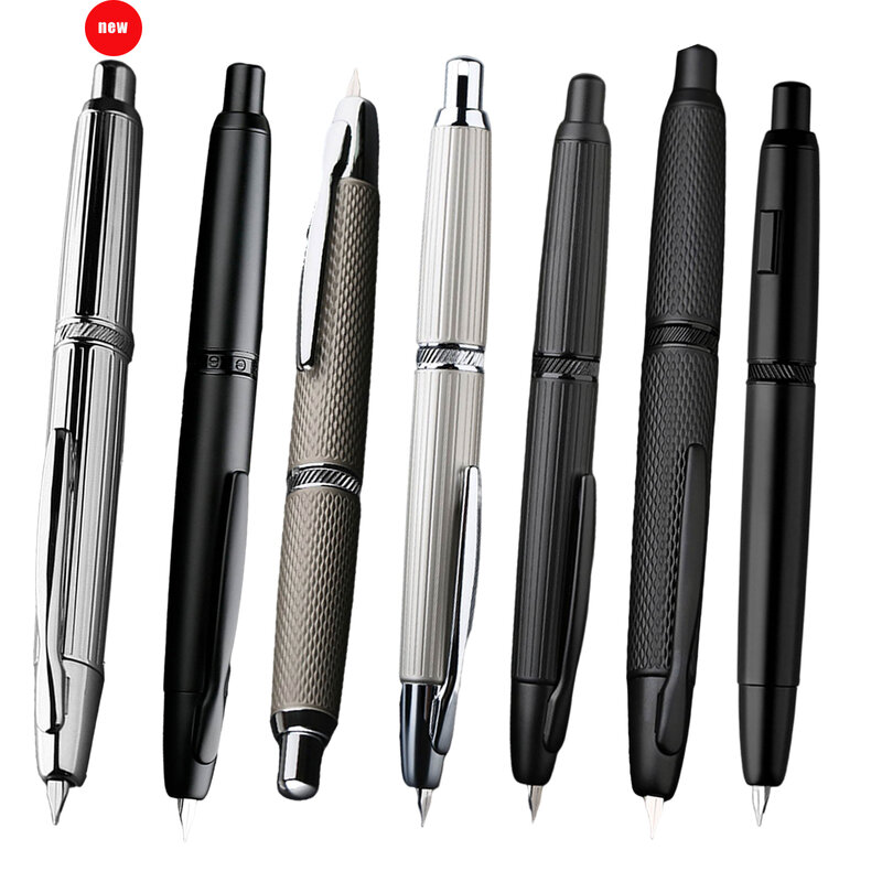 قلم ضغط معدني من Majohn ، أقلام حبر للكتابة للطلاب ، لون مخطط شظي ، حرير حبر ، هدايا ساخنة ، لوازم مدرسية ، A1